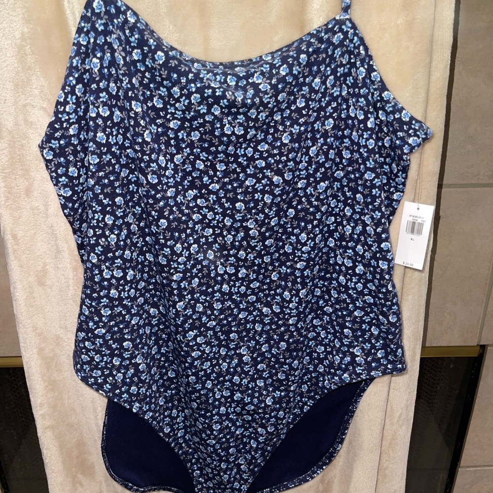 Old Navy Blue Floral Top